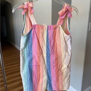 Billabong Colorful Striped Romper with Bow Straps